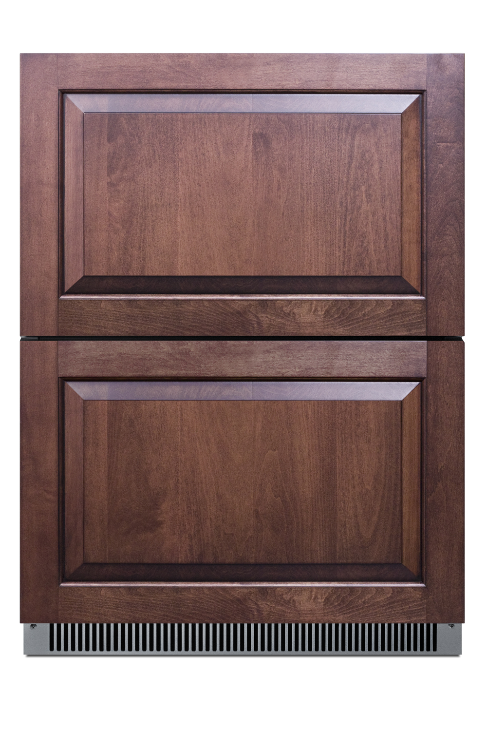 Commercially listed ENERGY STAR certified 2-drawer frost-free freezer in stainless steel designed for indoor or outdoor use under standard or ADA compliant counters